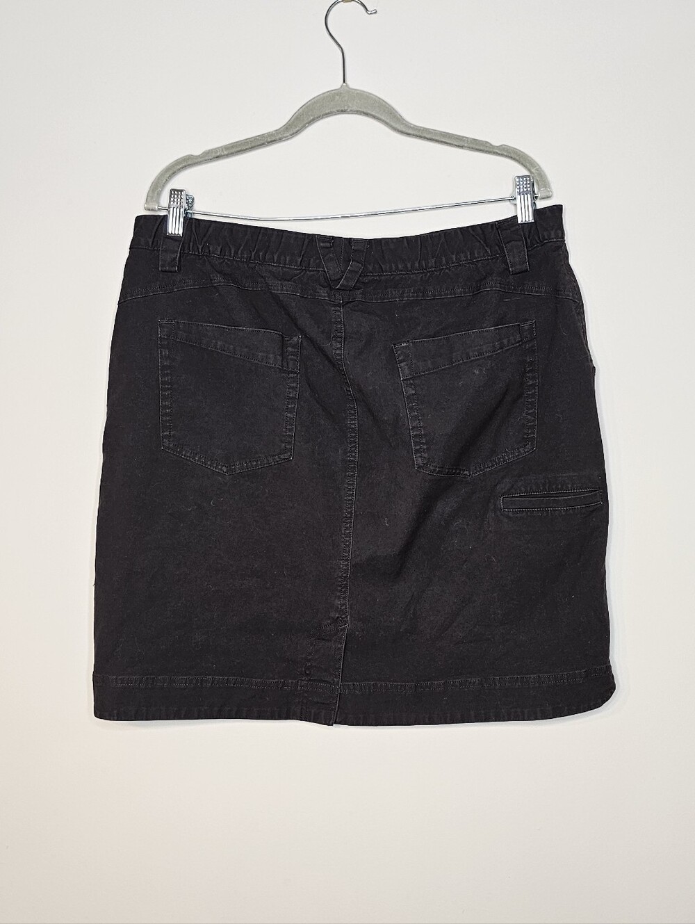 Duluth Trading Co Cotton Cargo Skort Mesh Shorts Size 16 Black - Picture 3 of 9